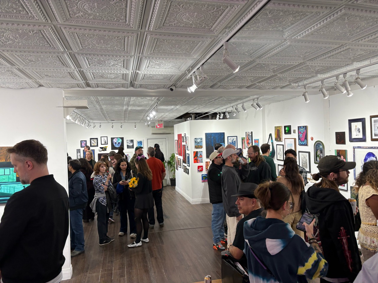 Visitors viewing artwork at Northern Contemporary Gallery